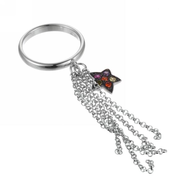 Кольцо из серебра 925 пробы с фианитами (16,5)