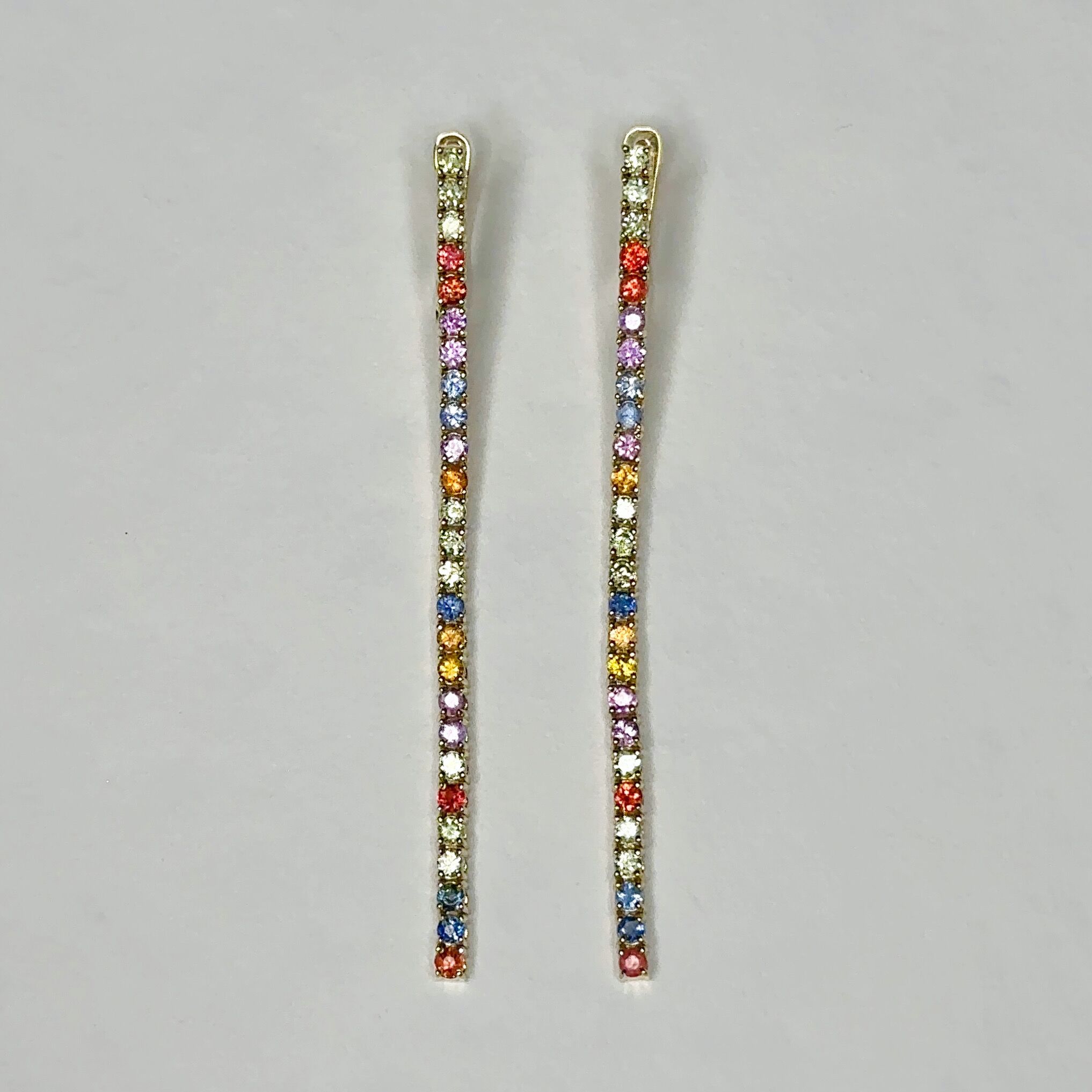 Серьги из золота 585 пробы с сапфирами