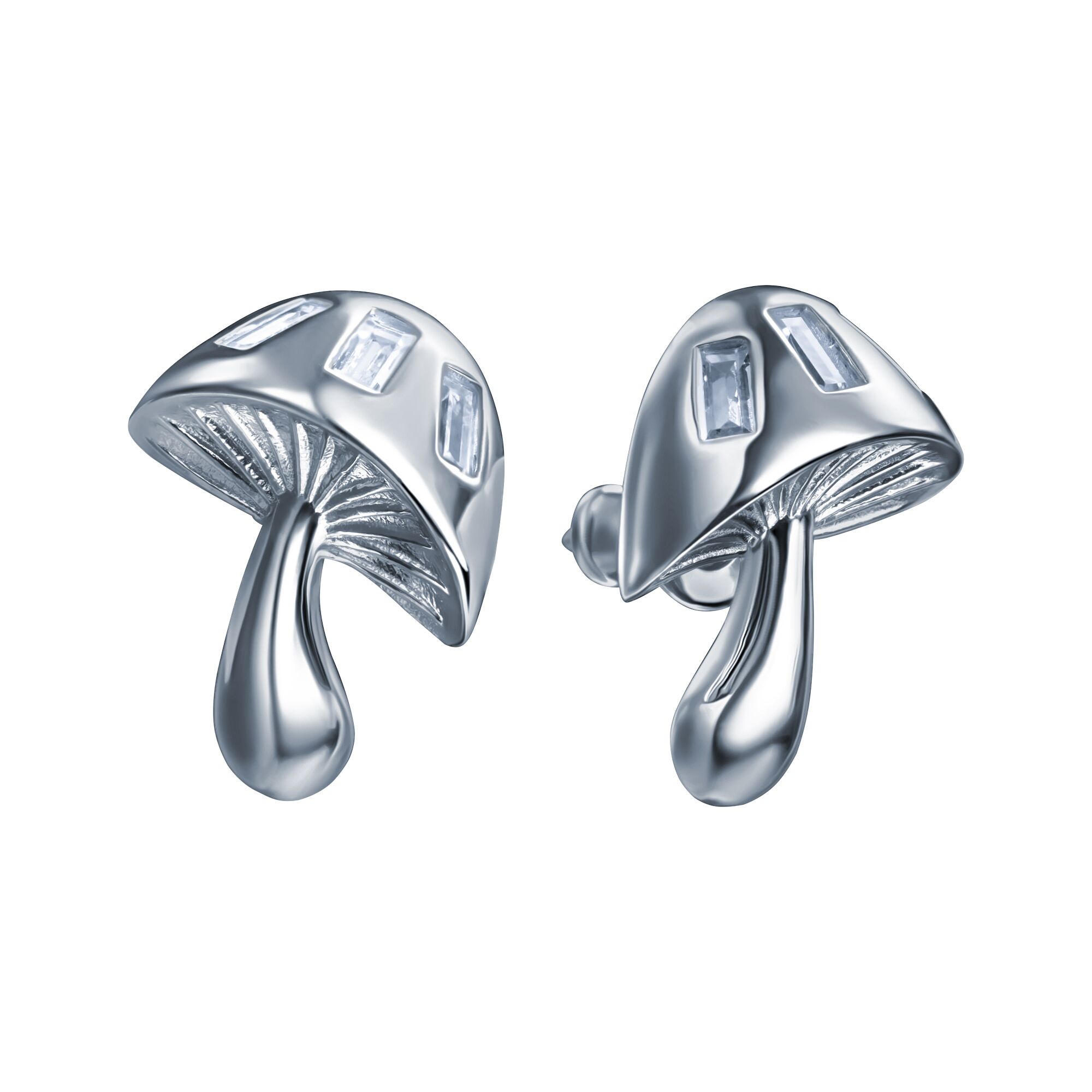 Серьги из серебра 925 пробы с фианитами
