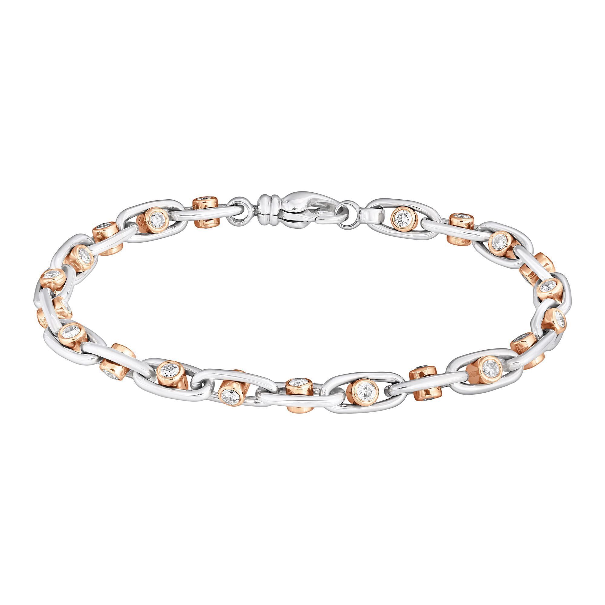 Браслет из белого золота 585 пробы с бриллиантами (18)