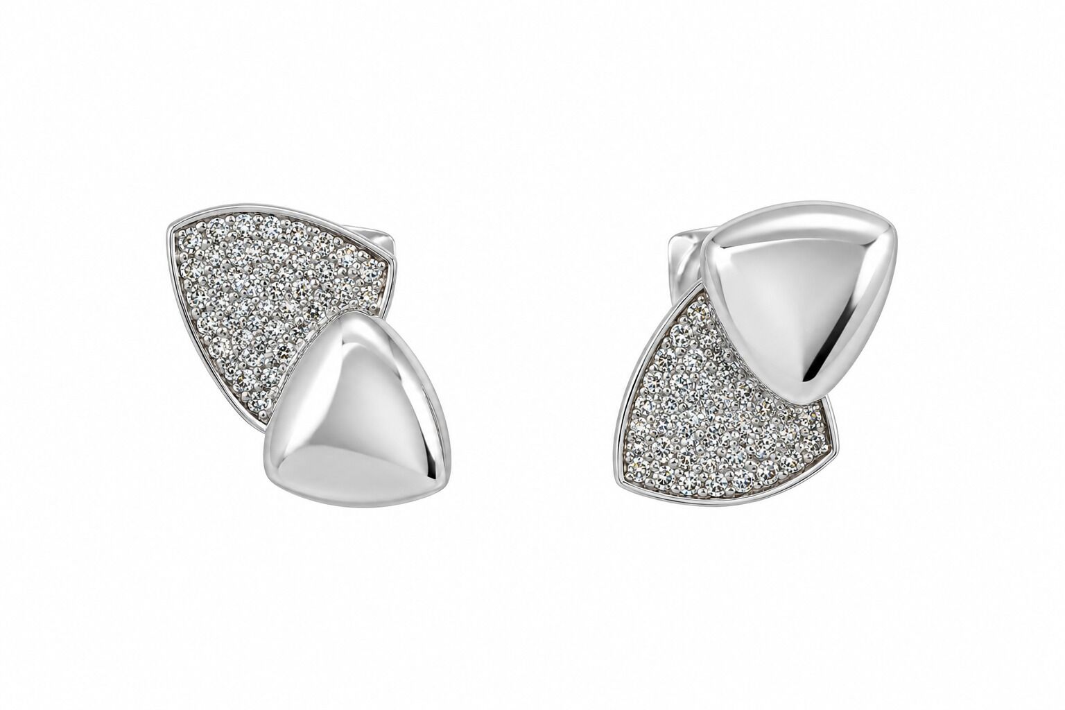 Серьги из серебра 925 пробы с фианитами