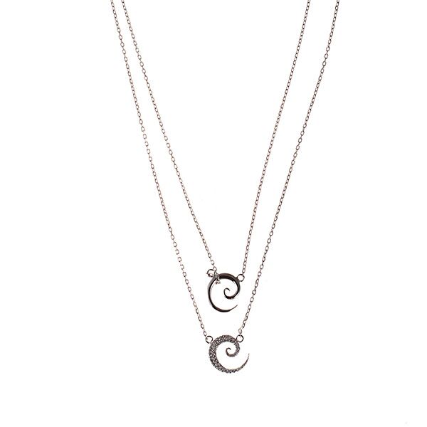 Колье из серебра 925 пробы с фианитами (45)