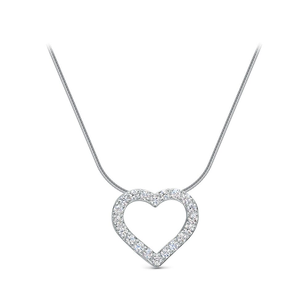 Колье из белого золота 585 пробы с бриллиантами