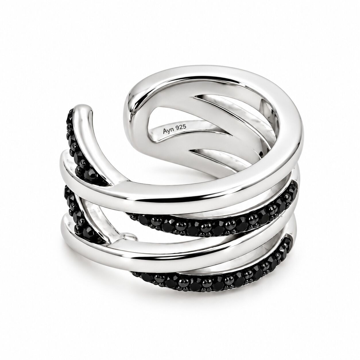 Серьги из серебра 925 пробы с шпинелью