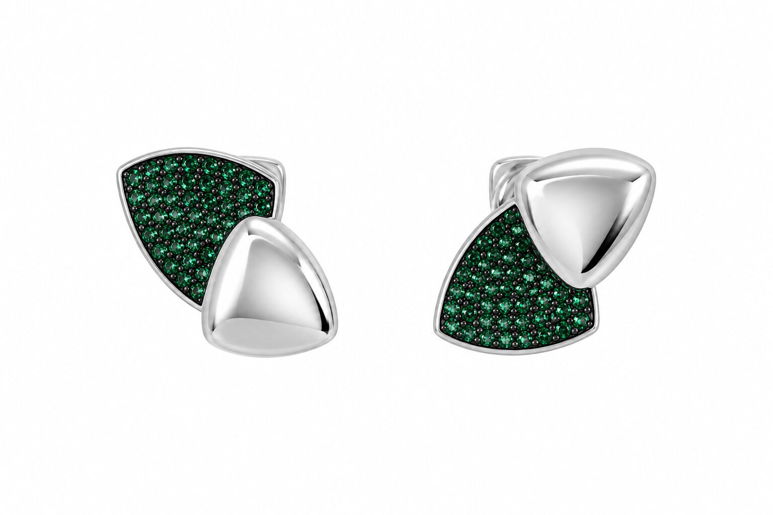 Серьги из серебра 925 пробы с фианитами