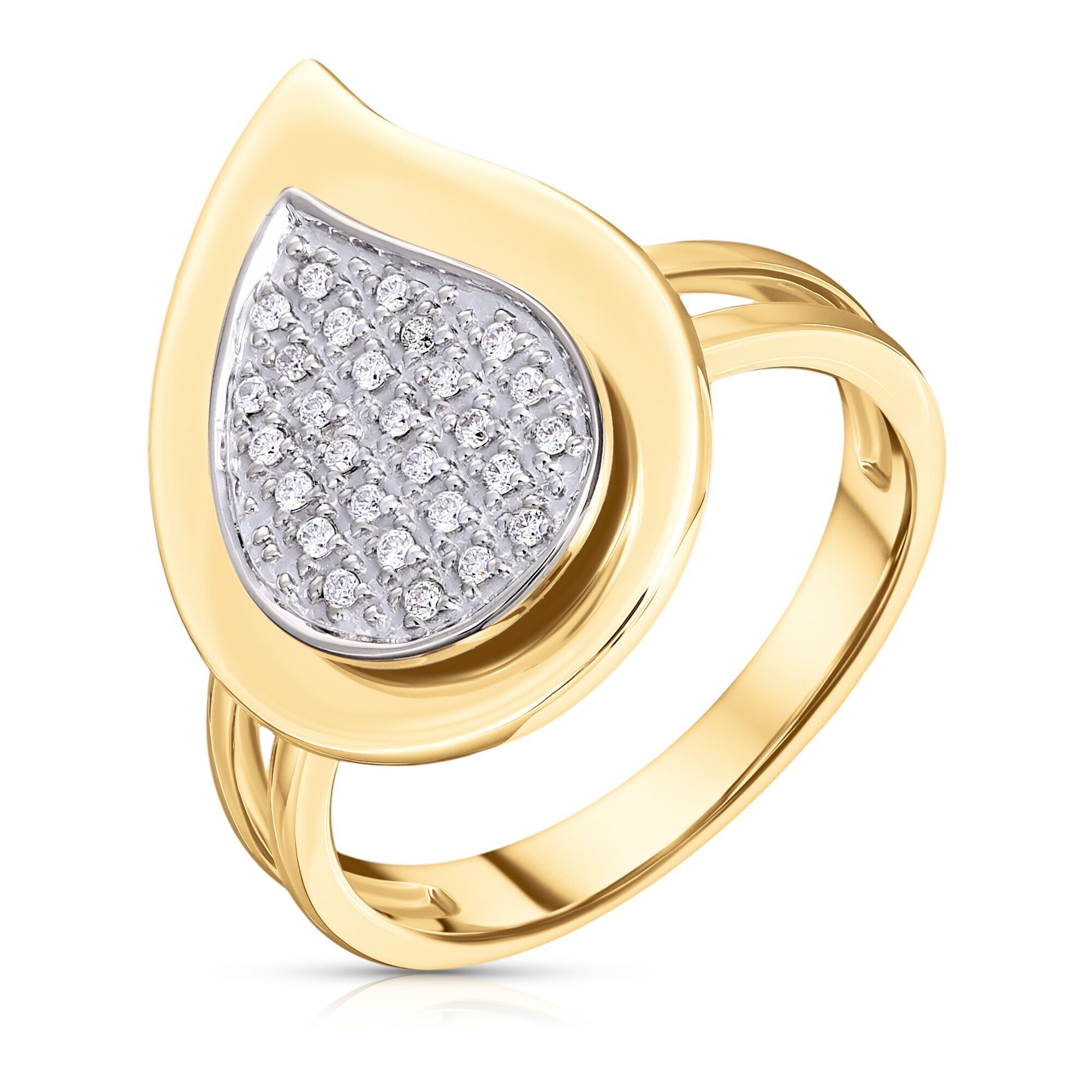 Кольцо из золота 585 пробы с бриллиантами (17,25)