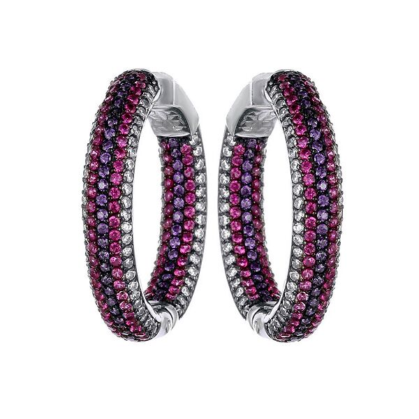 Серьги из серебра 925 пробы с фианитами (3)