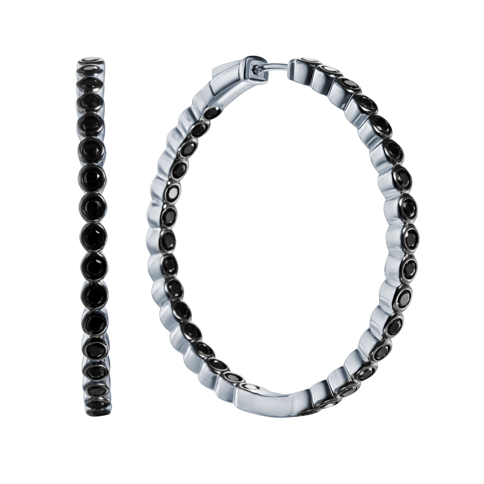 Серьги из серебра 925 пробы с шпинелью