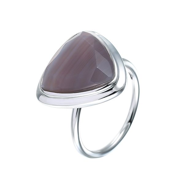 Кольцо из серебра 925 пробы с агатом (18)
