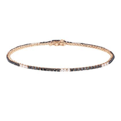 Браслет из розового золота 585 пробы с бриллиантами облагороженными