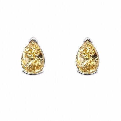 Серьги из серебра 925 пробы с фианитами