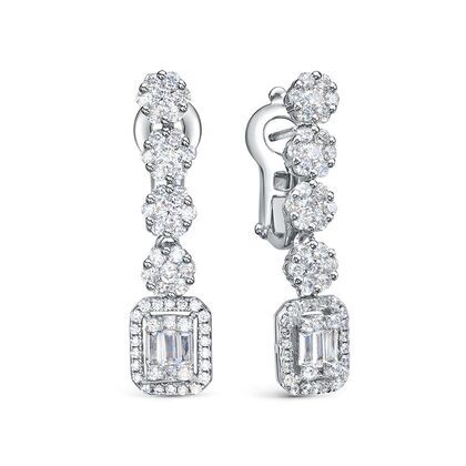 Серьги из серебра 925 пробы с фианитами