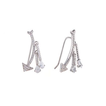 Серьги из серебра 925 пробы с фианитами