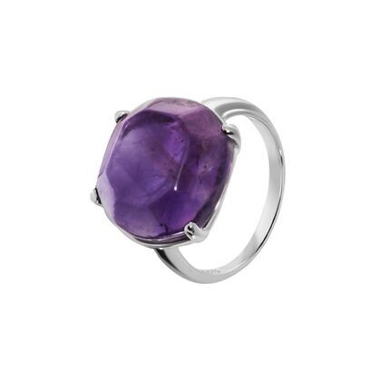 Кольцо из серебра 925 пробы с аметистами (18)