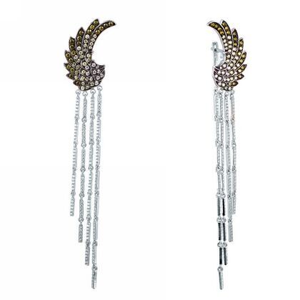 Серьги из серебра 925 пробы с фианитами