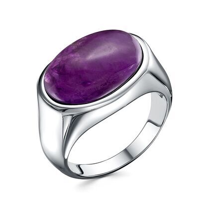 Кольцо из серебра 925 пробы с аметистами (18)