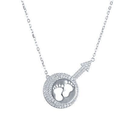 Колье из серебра 925 пробы с фианитами (40)
