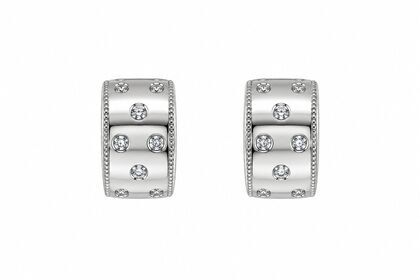 Серьги из серебра 925 пробы с фианитами