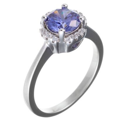 Кольцо из серебра 925 пробы с фианитами (17,5)