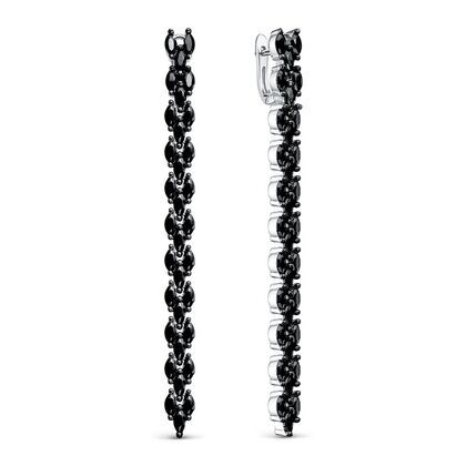 Серьги из серебра 925 пробы с шпинелью