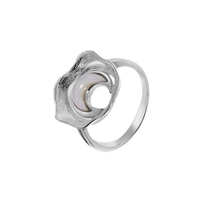Кольцо из серебра 925 пробы с перламутром (18)