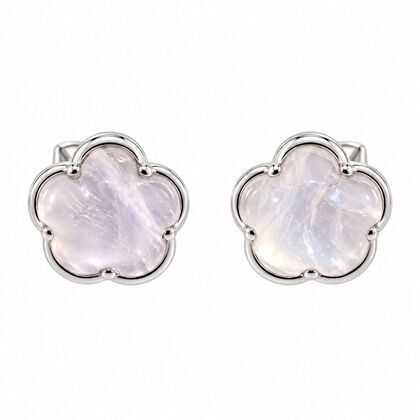 Серьги из серебра 925 пробы с кварцем