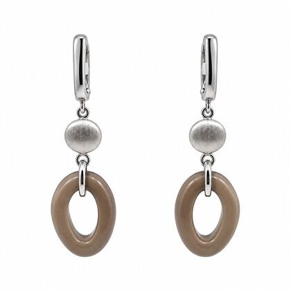 Серьги из серебра 925 пробы с кварцем