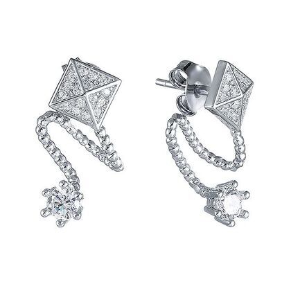 Серьги из серебра 925 пробы с фианитами