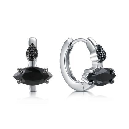 Серьги из серебра 925 пробы с шпинелью