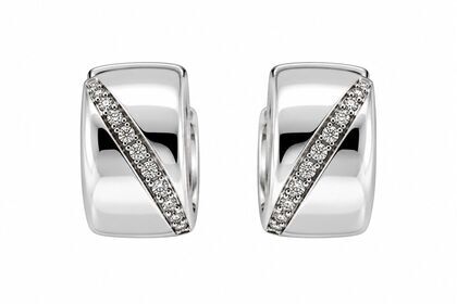 Серьги из серебра 925 пробы с фианитами