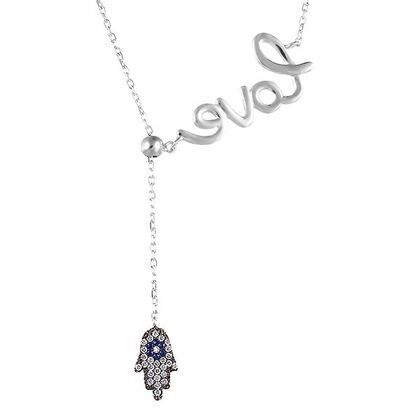 Колье из серебра 925 пробы с фианитами (65)