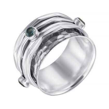 Кольцо из серебра 925 пробы с топазами (18)