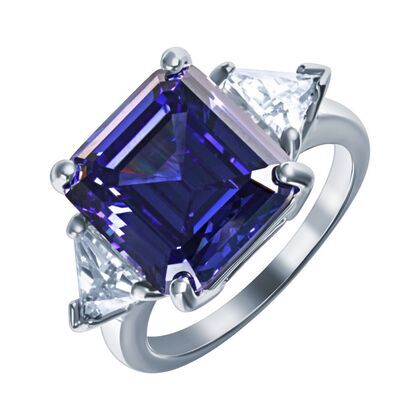 Кольцо из серебра 925 пробы с фианитами (16,5)