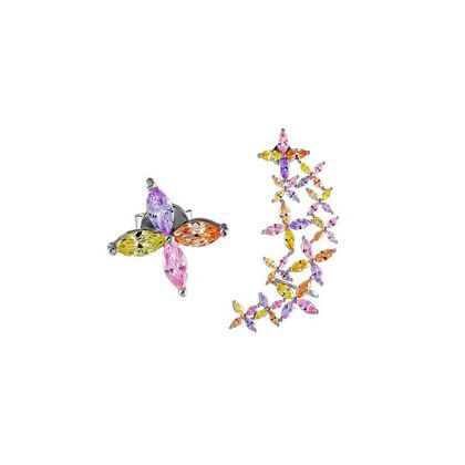 Серьги из серебра 925 пробы с фианитами