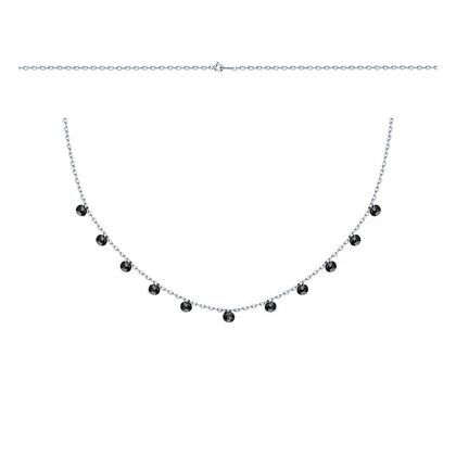 Колье из серебра 925 пробы с фианитами