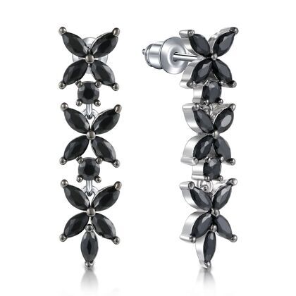 Серьги из серебра 925 пробы с шпинелью