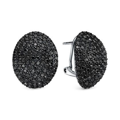 Серьги из серебра 925 пробы с шпинелью