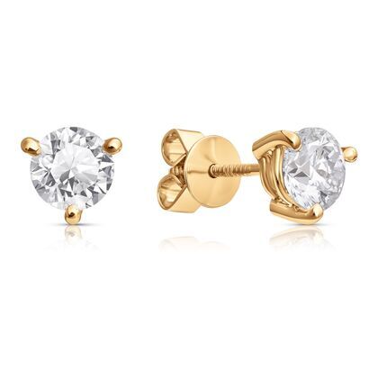 Серьги из золота 750 пробы с бриллиантами