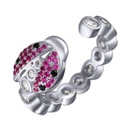 Кольцо из серебра 925 пробы с фианитами (17)