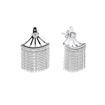 Серьги из серебра 925 пробы с фианитами