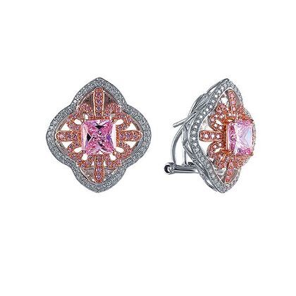 Серьги из серебра 925 пробы с фианитами