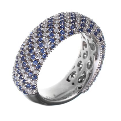 Кольцо из серебра 925 пробы с фианитами (17,5)
