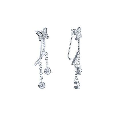 Серьги из серебра 925 пробы с фианитами