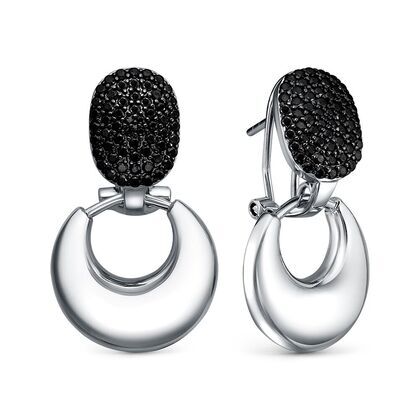 Серьги из серебра 925 пробы с шпинелью