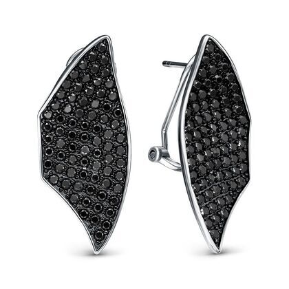 Серьги из серебра 925 пробы с шпинелью