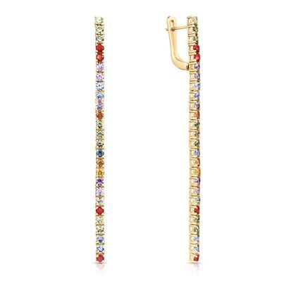 Серьги из золота 585 пробы с сапфирами