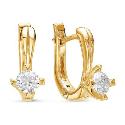 Серьги из золота 585 пробы с бриллиантами