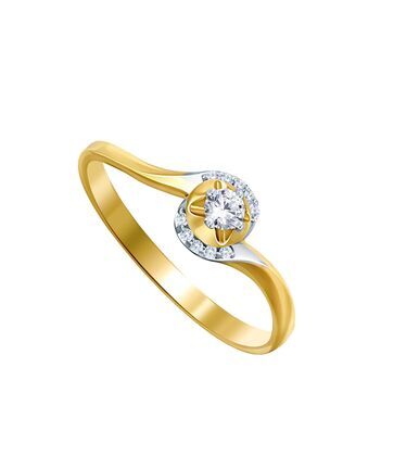 Кольцо из золота 750 пробы с бриллиантами (15,5)