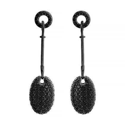 Серьги из серебра 925 пробы с шпинелью