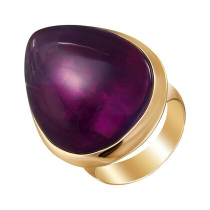 Кольцо из серебра 925 пробы с аметистами (17,5)